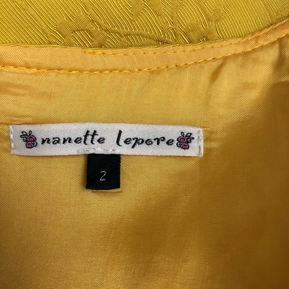 Nanette Lepore Yellow Embroidered Sheath Dress - Picture 5 of 6